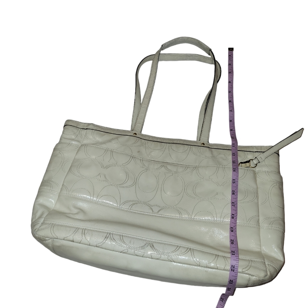 Coach Cream leather diaper bag - Picture 10 of 13